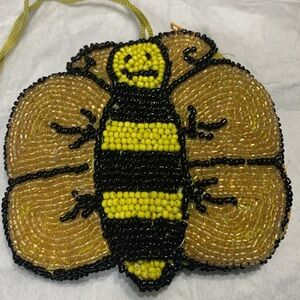 Hand made Beaded Butterfly kids coin purse